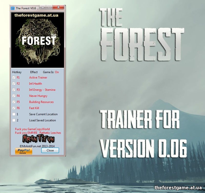 Трейнер The Forest Public Alpha v0.06